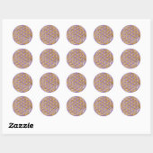 Leven / vol goud | lila ronde sticker (Vel)