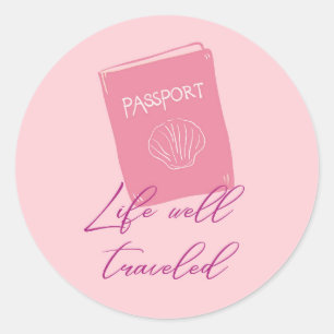 Leven Vol Reizen Ronde Sticker