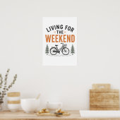 Leven voor het weekend Fietsevenement Buitenactivi Poster (Keuken)