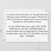 Leven voor vuilnis bedankkaart (Voorkant)