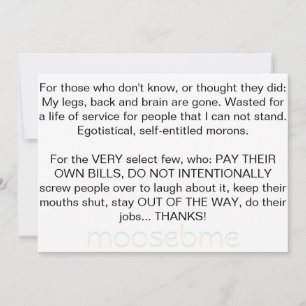 Leven voor vuilnis bedankkaart