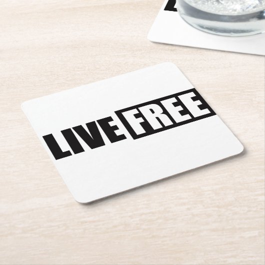 LEVEN VRIJ KARTONNEN ONDERZETTERS (Schuin)