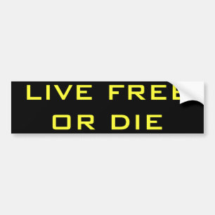 leven vrij of sterven bumpersticker