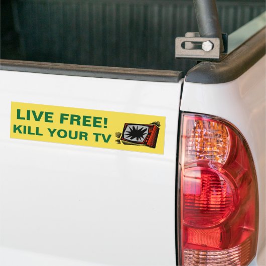 LEVEN VRIJ! UW TV doden - Bumpersticker (Op Truck)