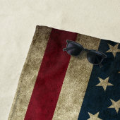 Leven Vrijheid & Pickleball Grunge Patriottisch Strandlaken (In situ)