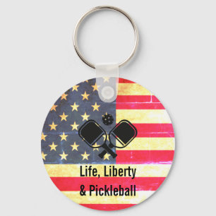 Leven Vrijheid & Pickleball Patriotische Sleutelha Sleutelhanger