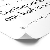 Leven wasruimte één lading per keer poster (Hoek)