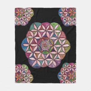 Leven Waterverf kunst Fleece Deken