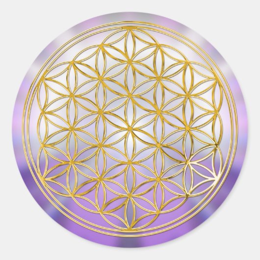 Leven Yantra Ronde Sticker (Voorkant)