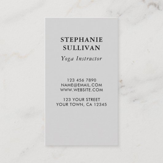 Leven Yoga-instructeur Visitekaartje (Achterkant)