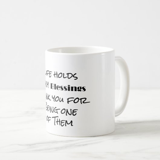 Leven Zegeningen en Dank U Koffiemok (Voorkant rechts)