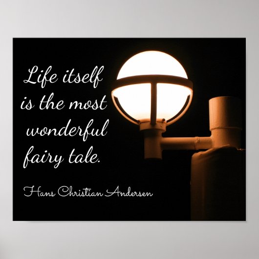 Leven Zelf -Hans Christelijk Andersen quote- print (Voorkant)