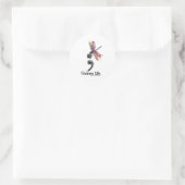 Leven Zelfmoord Bewustzijn Kleurrijke Dragonfly Ronde Sticker (Tas)
