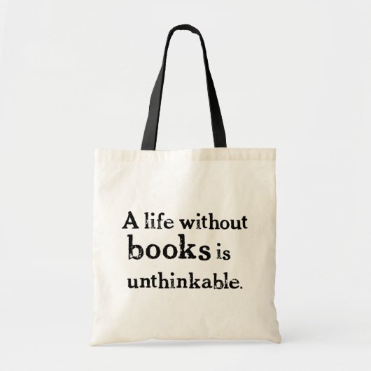 Leven zonder boekzakken tote bag (Voorkant)