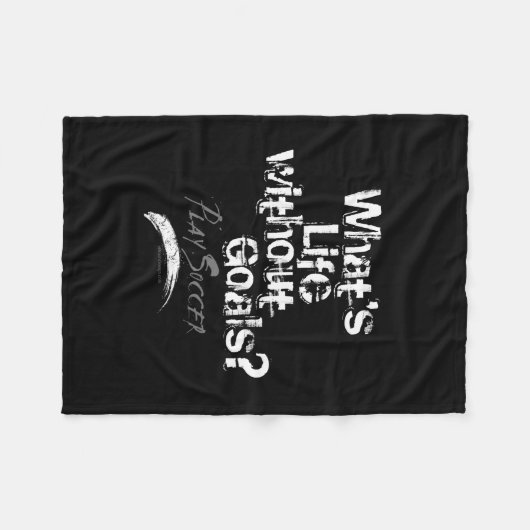 Leven zonder doelen (Voetbal) Fleece Deken (Voorkant (Horizontaal))