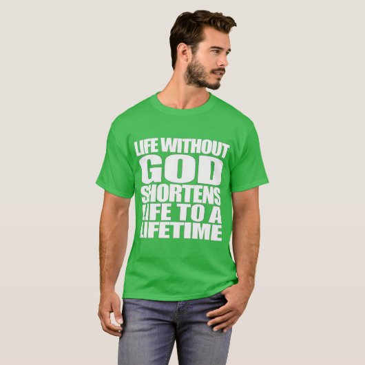 Leven zonder God T-Shirt (Voorkant volledig)