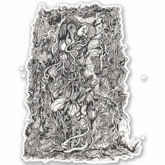 Leven Zonder Huid, door Brian Benson, sticker (Voorkant)