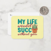 Leven zonder je schimmelige Valentijnsdag Notitiekaartje (Voorkant / Achterkant in situ)