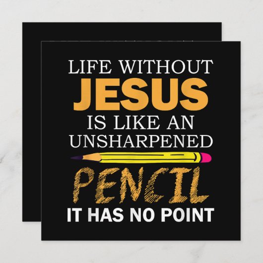 Leven zonder Jezus Funny Christelijk geloof (Voorkant / Achterkant)