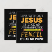 Leven zonder Jezus Funny Christelijk geloof Save The Date (Voorkant / Achterkant)