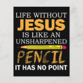 Leven Zonder Jezus Grappig Christelijk Religieus G (Achterkant)