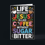 Leven Zonder Jezus Grappig Christelijk Religieus G Kaart<br><div class="desc">Leven Zonder Jezus Grappig Christelijk Religieus Geloof</div>