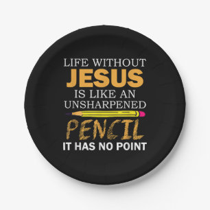 Leven Zonder Jezus Grappig Christelijk Religieus G Papieren Bordje