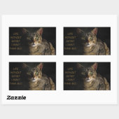 Leven zonder katten? Ik denk het niet. Rechthoekige Sticker (Vel)