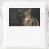 Leven zonder katten? Ik denk het niet. Rechthoekige Sticker (Tas)