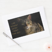 Leven zonder katten? Ik denk het niet. Rechthoekige Sticker (Envelop)