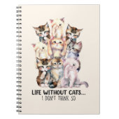 Leven zonder katten notitieboek (Voorkant)