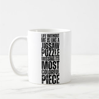 Leven Zonder Mij Legpuzzel Mist Zijn Kleurrijke Koffiemok