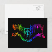 Leven zonder muziek zou "B Flat" Humor Quote Briefkaart (Voorkant / Achterkant)