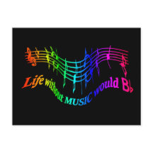 Leven zonder muziek zou "B Flat" Humor Quote