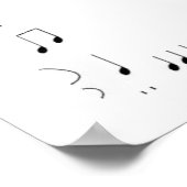 "Leven zonder muziek zou B♭" printbaar Poster (Hoek)