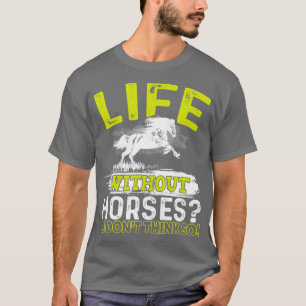 Leven zonder paarden denk ik niet zo'n paarse Ri T-shirt