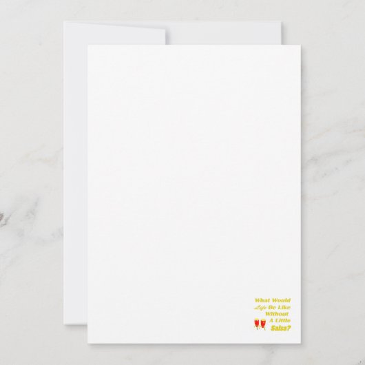 leven zonder salsa gele salsa rode congas kaart (Achterkant)