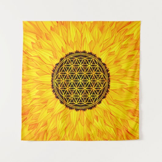 Leven - Zonnebloem #1 Wandkleed (Voorkant (horizontaal))