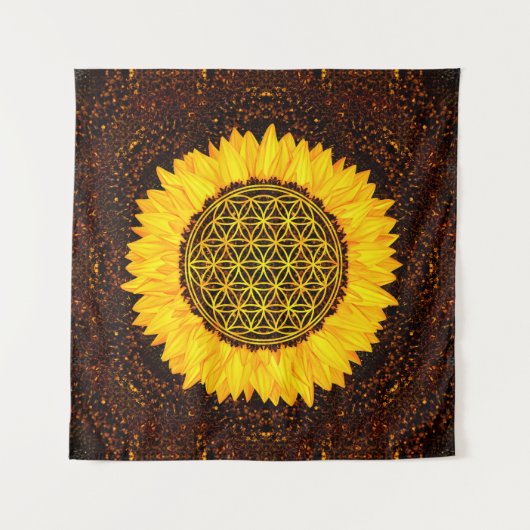 Leven - Zonnebloem #2 Wandkleed (Voorkant (horizontaal))