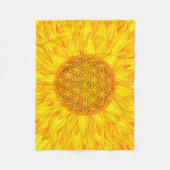 Leven - Zonnebloem #3 Fleece Deken (Voorkant)