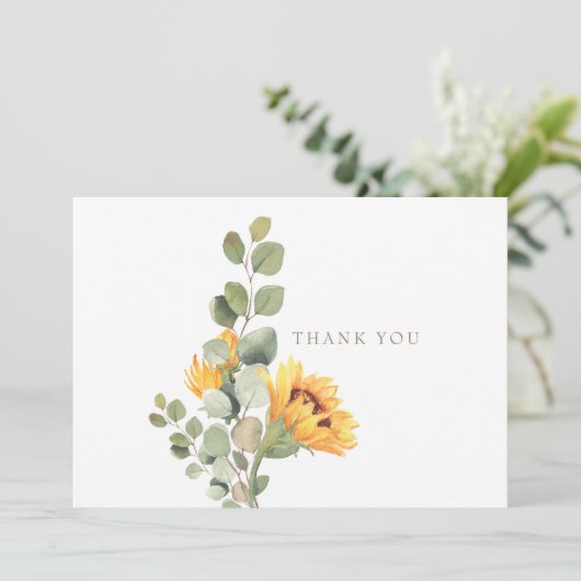 Leven Zonnebloemblaadjes Begrafenis Dank u Bedankkaart (Staand voorkant)