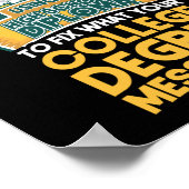 Levenaar die een middelbaar diploma gebruikt om va poster (Hoek)