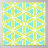 Levenaar: groot Ptn Blauwgroen Limoen en wit Poster (Voorkant)