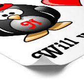 Levenaar zal je mijn pinguïn voorstel liefde zijn poster (Hoek)