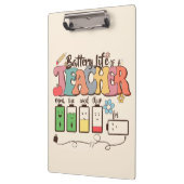 Levenbatterij voor leraren klembord (Links)