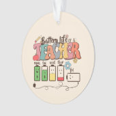 Levenbatterij voor leraren ornament (voorkant)