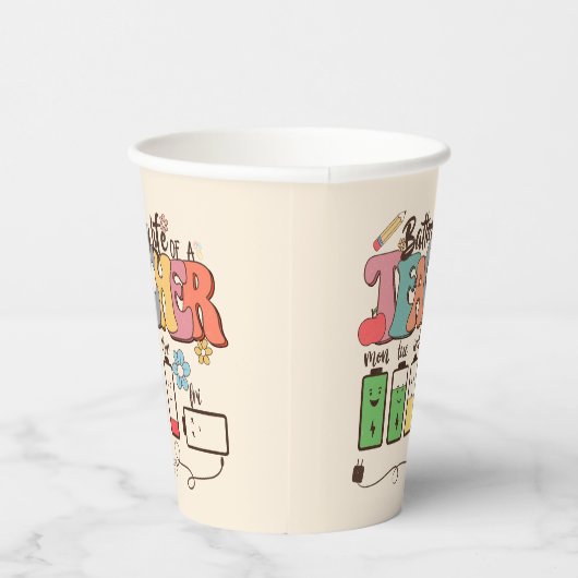 Levenbatterij voor leraren papieren bekers (Rechts)