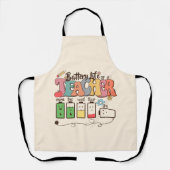 Levenbatterij voor leraren schort (Voorkant)