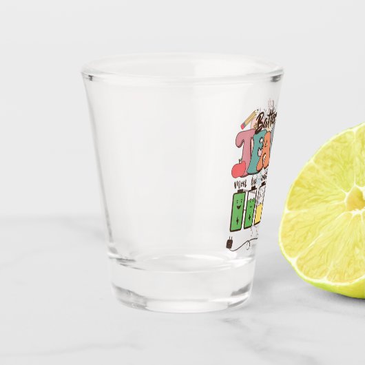 Levenbatterij voor leraren shot glas (Links)