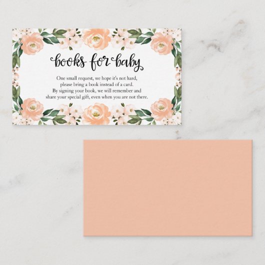 Levenblauwe vlinderboeken voor Baby shower voor Ba Informatiekaartje (Voorkant / Achterkant)